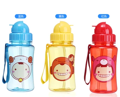 Cute Kids Water Bottle With Straw And Strap
