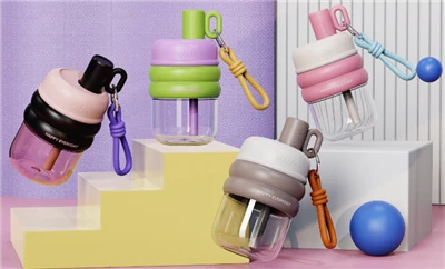 Cute Portable Water Bottle With Strap