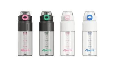 Plastic Sports Water Bottle With Removable Straw